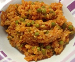 RISOTTO ROSSO CON PISELLI