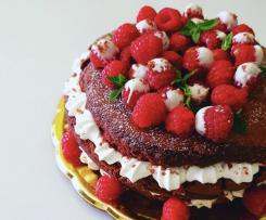 Red velvet con crema mascarpone e lamponi
