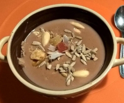 Porridge con latte di soia e cacao