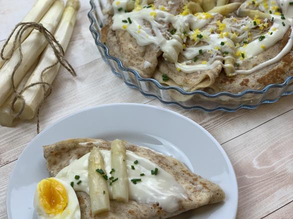 Crepes integrali agli albumi con ricotta e asparagi contest crepes