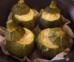 Zucchine tonde ripiene leggerissime