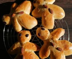 Omini di pan brioche (Weckmännchen)