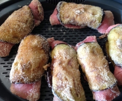 Involtini rivoltati con ripieno dentro e fuori