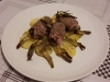 Involtini ai carciofi con patate all'origano