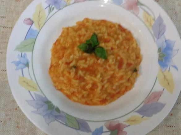 RISOTTO AI PEPERONI D'ESTATE con gongorzola dolce