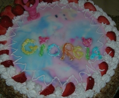 TORTA MIMOSA DI COMPLEANNO ALLE FRAGOLE