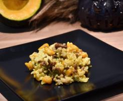 Staffetta Halloween Risotto zucca salsiccia e funghi