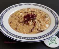Risotto al radicchio rosso pere e gorgonzola