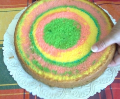 pan di spagna arcobaleno