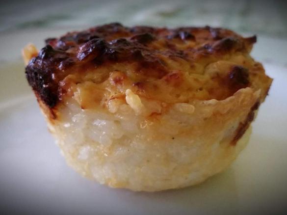 Mini quiche di porri in crosta di riso