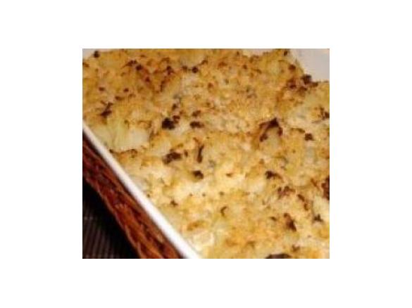 Gratin di fusilli funghi e bacon