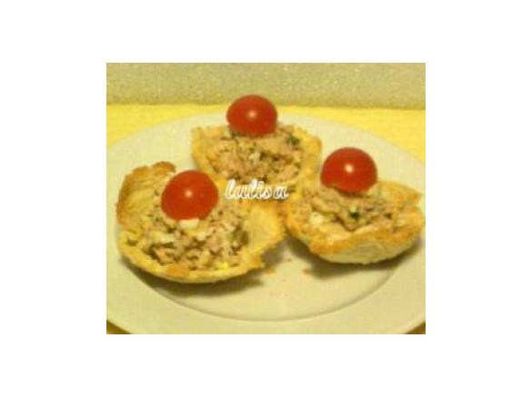 tartellette con tonno e uova