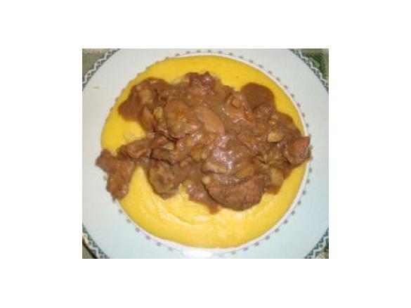 spezzatino di maiale con funghi e castagne