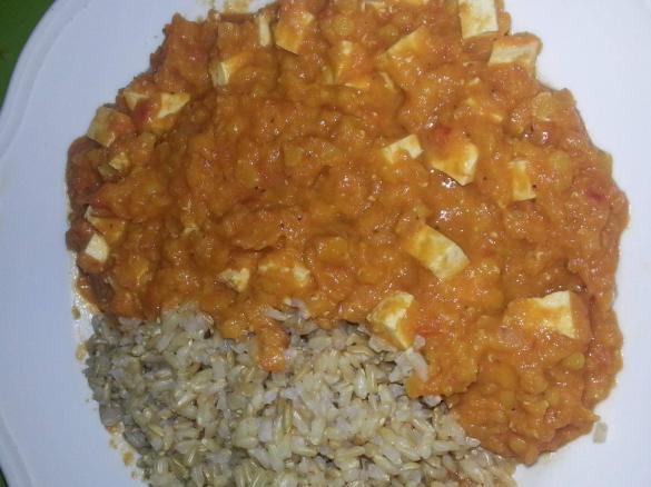 curry di lenticchie al latte di cocco ( vegana)