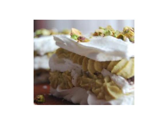 TIRAMISU' DI MERINGA E PISTACCHIO