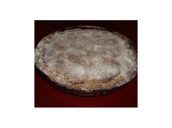 Crostata con farina di castagne, pere e cioccolato fuso