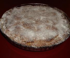 Crostata con farina di castagne, pere e cioccolato fuso
