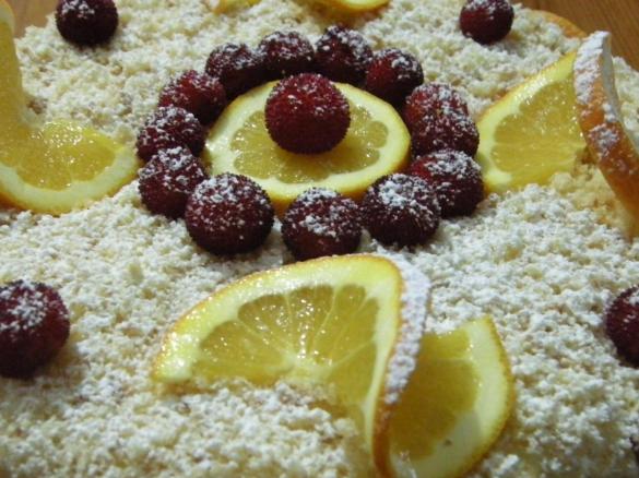 Mimosa innevata ai frutti d'inverno