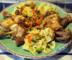 Alette di pollo con verdure