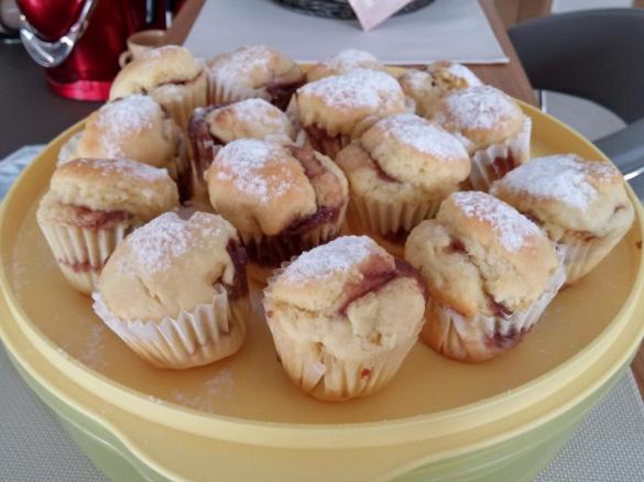Muffins con crema di marroni al rhum