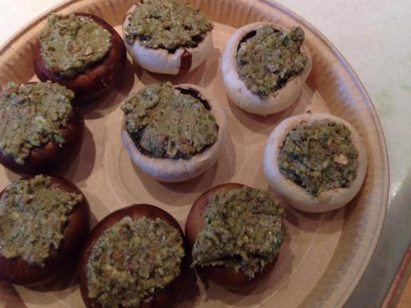 Funghi ripieni gorgonzola e noci