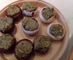 Funghi ripieni gorgonzola e noci