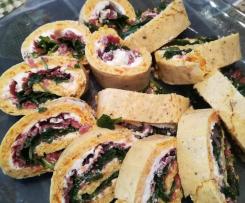 Rotolo di carote con rucola e bresaola