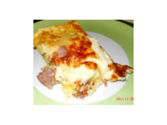 Lasagne bianche porcini e salsiccia