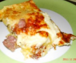 Lasagne bianche porcini e salsiccia
