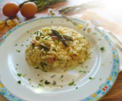 Risotto con asparagi, pancetta croccante e tuorlo Contest Primavera