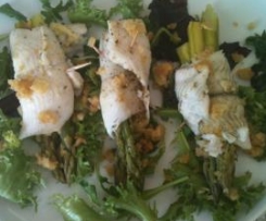 Involtini di sogliola o platessa agli asparagi