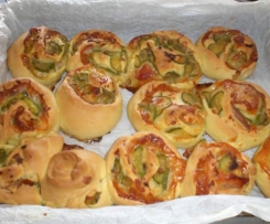 rose rustiche con zucchine e speck