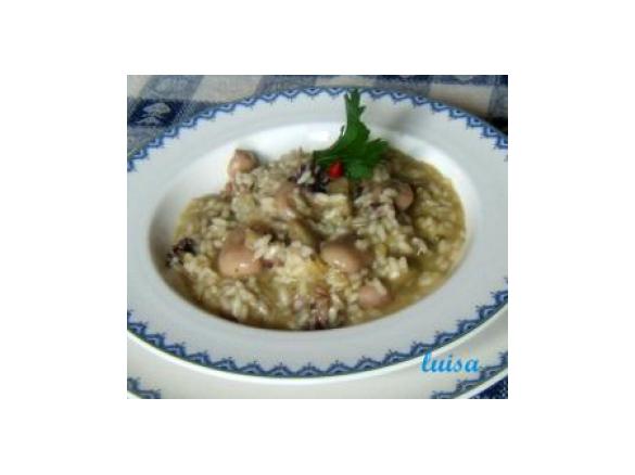 Risotto con seppioline e carciofi