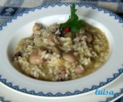 Risotto con seppioline e carciofi