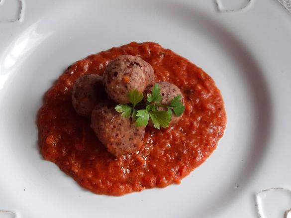 Polpettine di Fagioli Rossi al sugo