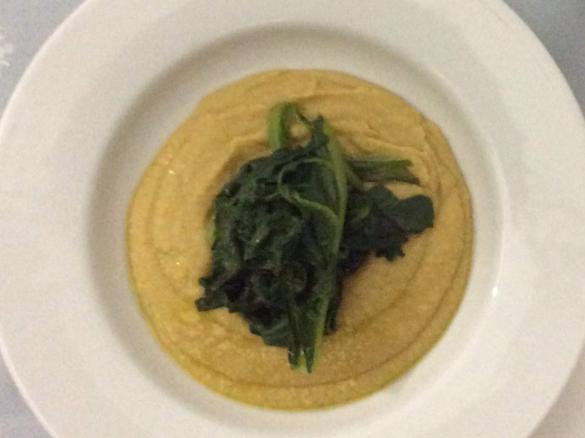 Purea di ceci con erbette 