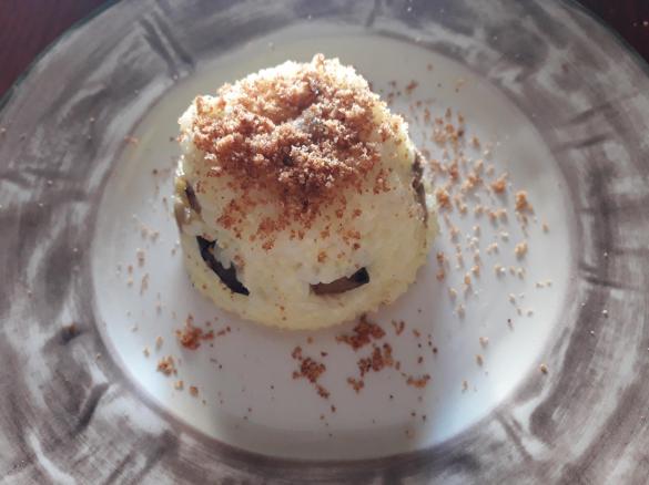 timballini di riso con melanzane e pecorino- contest timballi di riso