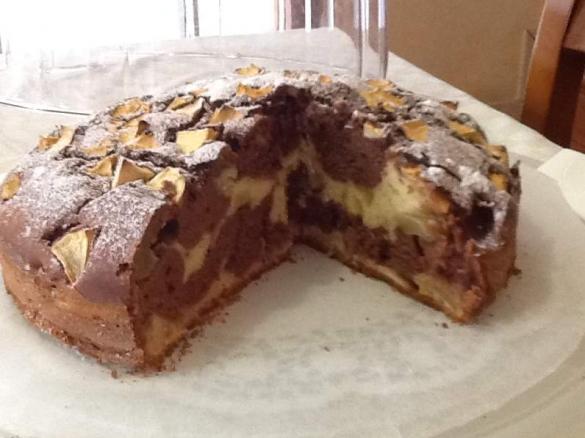 TORTA DI MELE PANNA E CIOCCOLATO