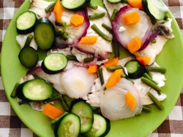 Filetti di orata con verdure al Varoma