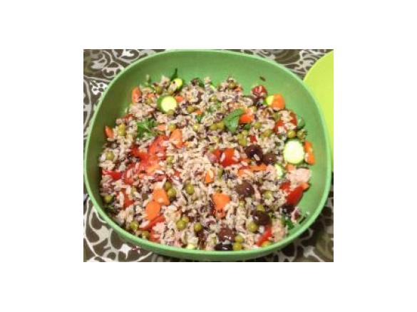 Riso integrale ai sapori dell'orto