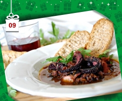 Polpo al vino rosso - in guazzetto - Natale