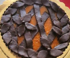 Crostata al cacao con composto di zucca al rum