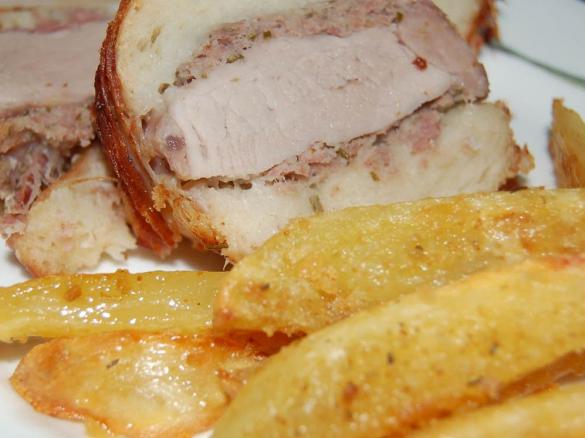 FILETTO IN CROSTA DI BAGUETTE con patate sabbiate