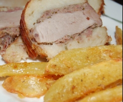FILETTO IN CROSTA DI BAGUETTE con patate sabbiate