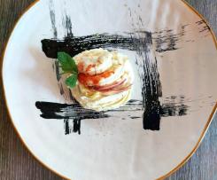 Mousse salata di ricotta con gamberi  e carciofo (contest ristorante )