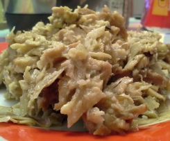 straccetti di seitan  ai carciofi