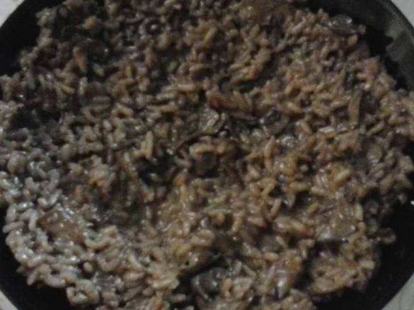 Risotto con Funghi e bonarda