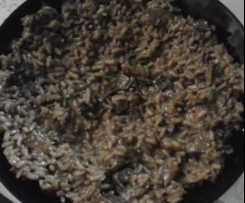 Risotto con Funghi e bonarda