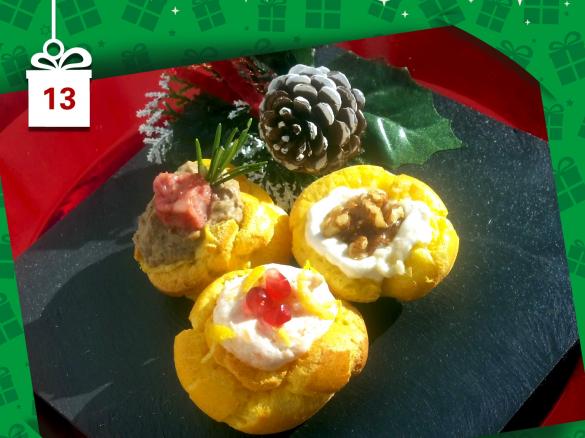 Bigne' aperti delle Feste con 3  Mousse - Natale