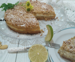 SBRICIOLATA CON MANDORLE AMARE LIME RICOTTA E MARMELLATA DI LIMONE